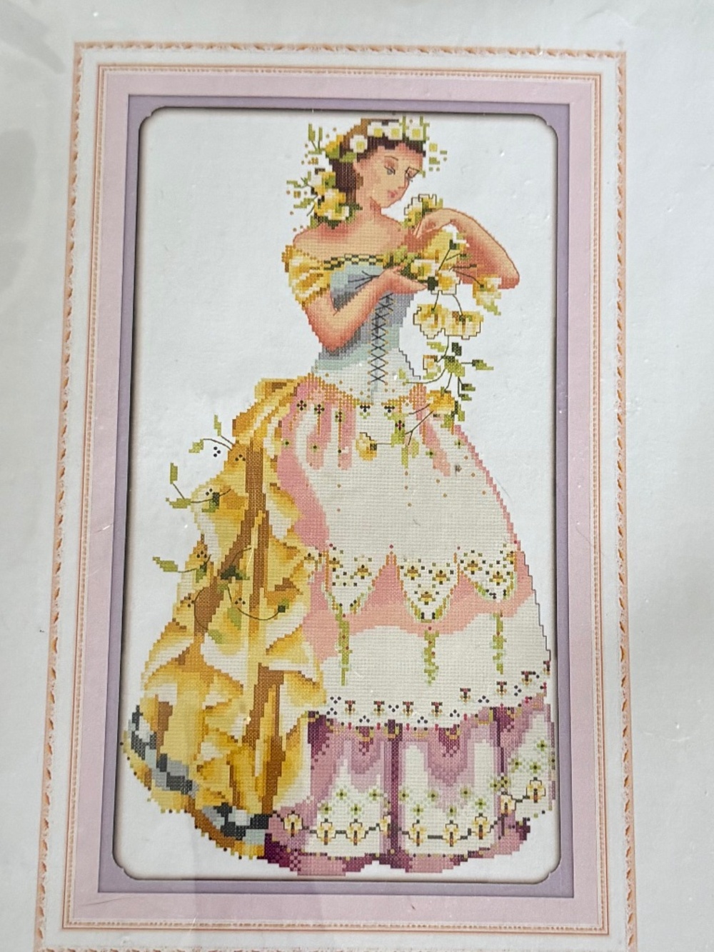 Young Girl Everlasting Love Cross Stitch Kit 14 Ct Aida - Not Printed - NEW - Picture 2 of 3